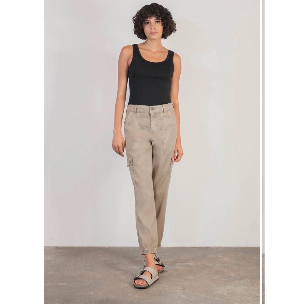 A13 Level 99 Tan Khaki Herringbone Cargo Jogger Pants Size 29 NWT